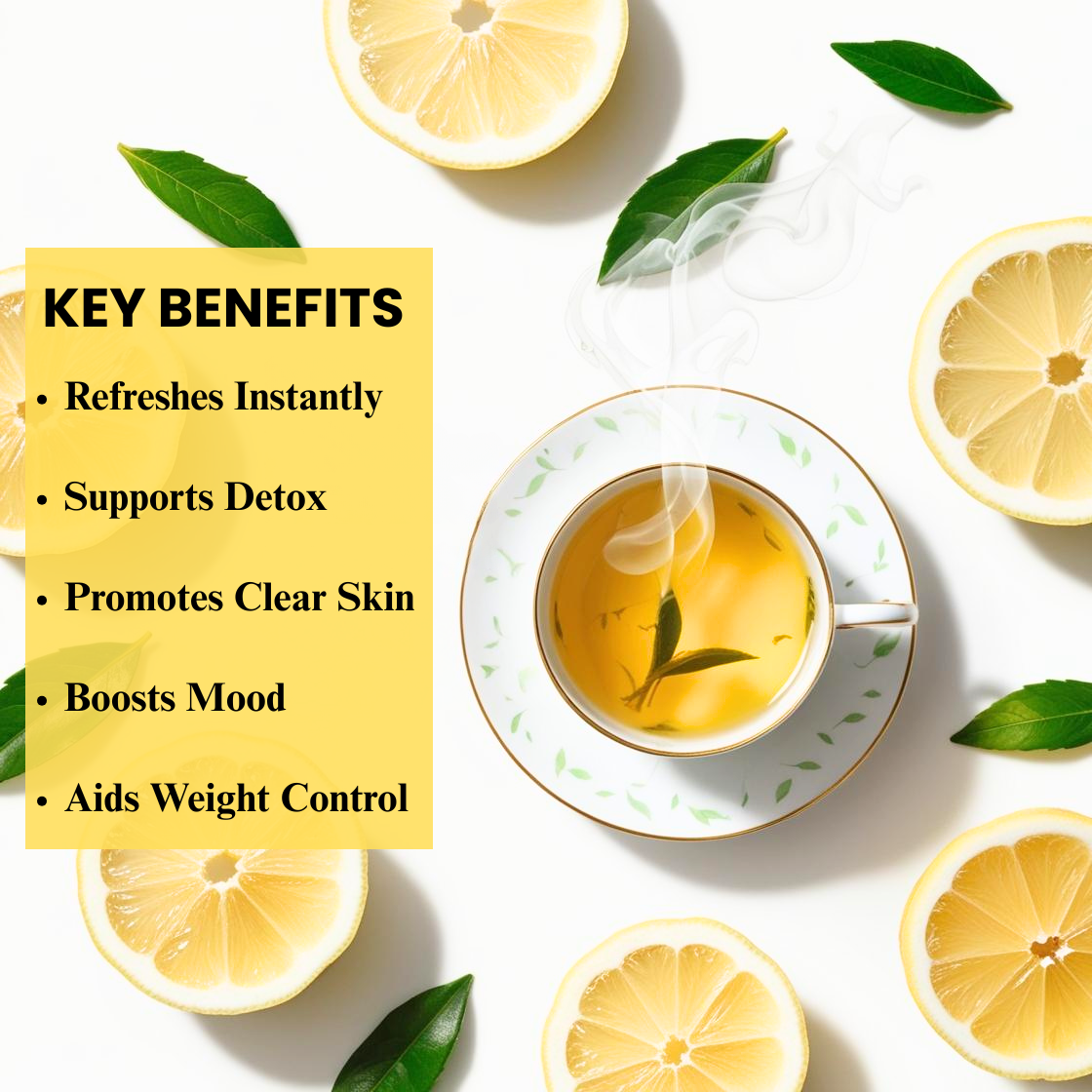 Gavyadhara Natural & Instant Lemon Tea, 120gms (15 Pouches of 8gms)