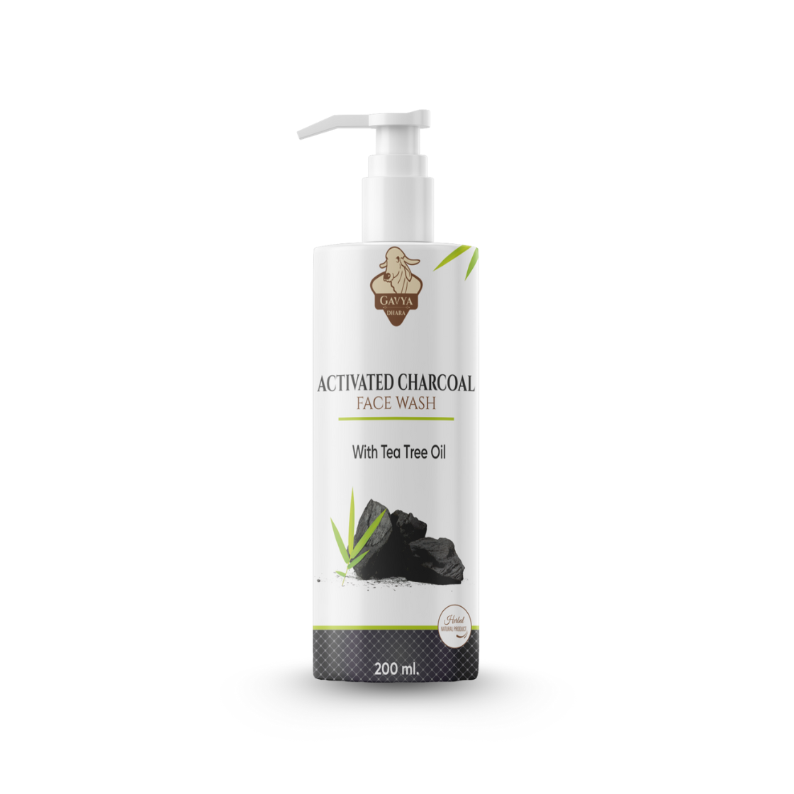 Gavyadhara Activated Charcoal Face Wash with Tea Tree Oil, 200ml