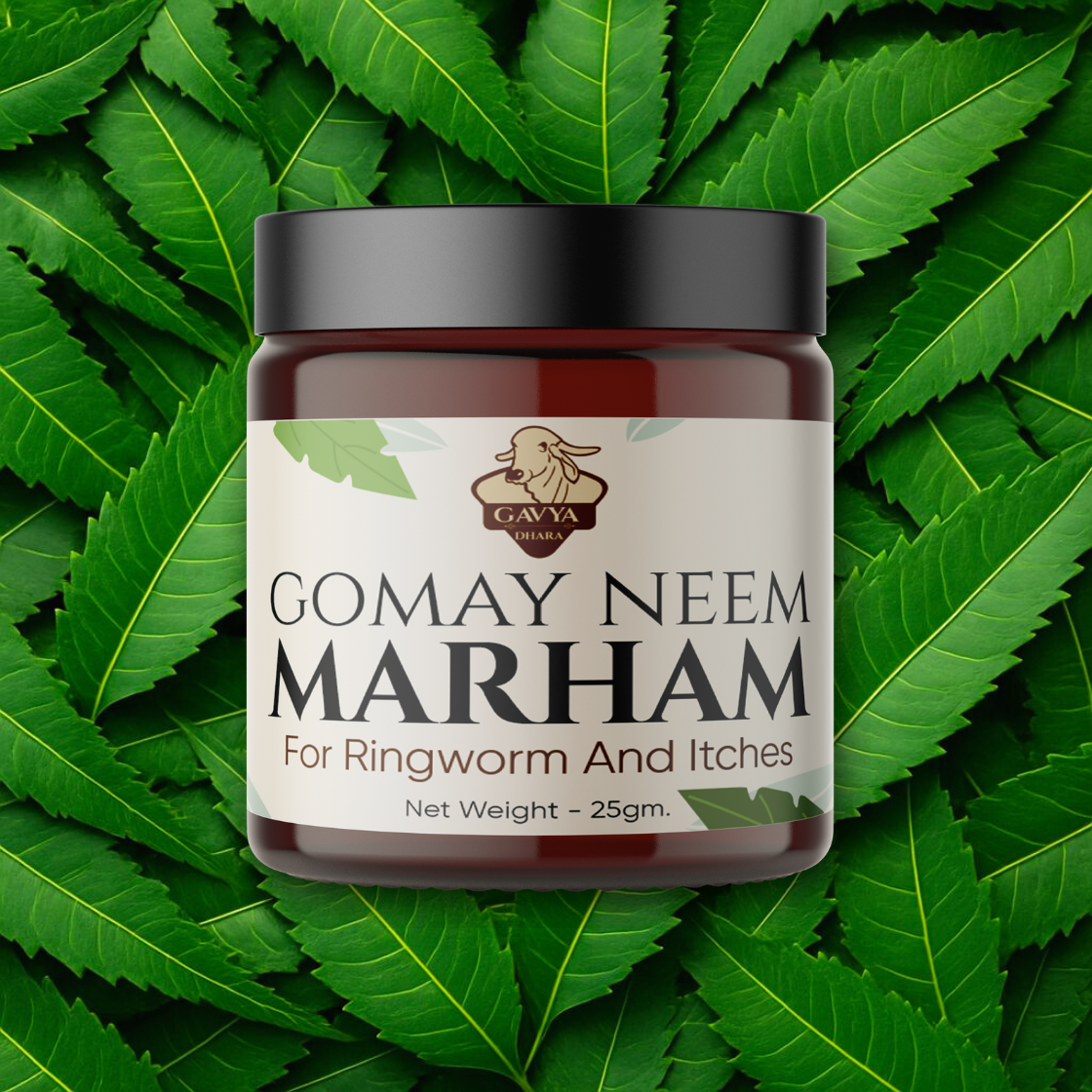 Gavyadhara Gomay Neem Marham for Ringworm, Itches & Eczema, 25gm