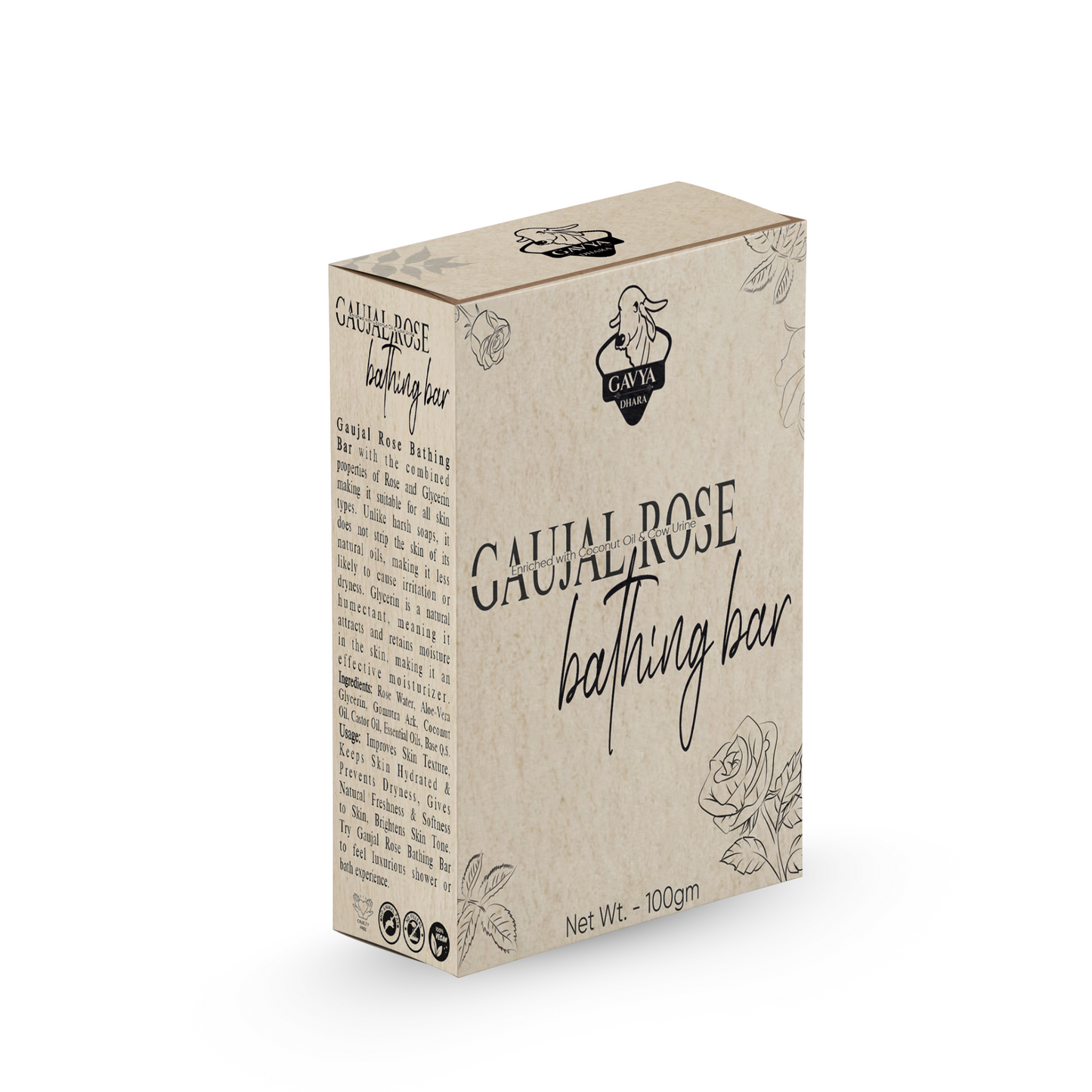 Gavyadhara Rose Ayurvedic Soap, 100gm