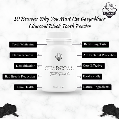 Gavyadhara Cow Dung Charcoal Tooth Powder, 50gm