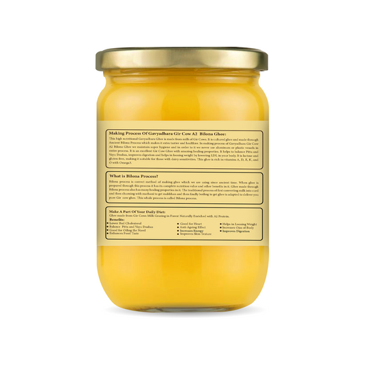 A2 Gir Desi Cow Bilona Ghee – 100% Pure Desi Ghee, 500ml