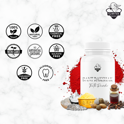 Gavyadhara Lal Dant Manjan - Dantrakshak, 50gm