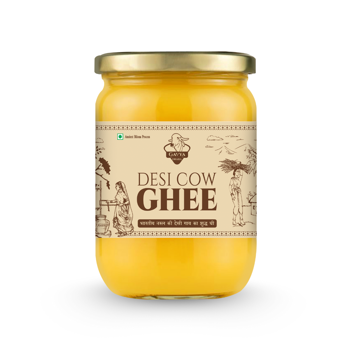 Gavyadhara A2 Desi Cow Bilona Ghee, 1000ml