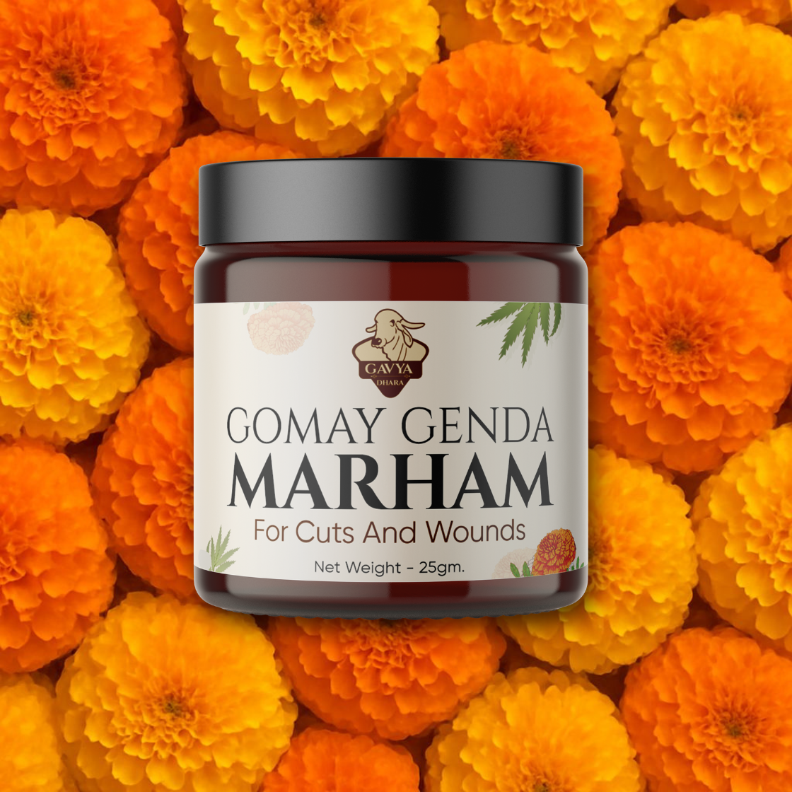 Gavyadhara Gomay Genda Marham for Cuts & Wounds, 25gm