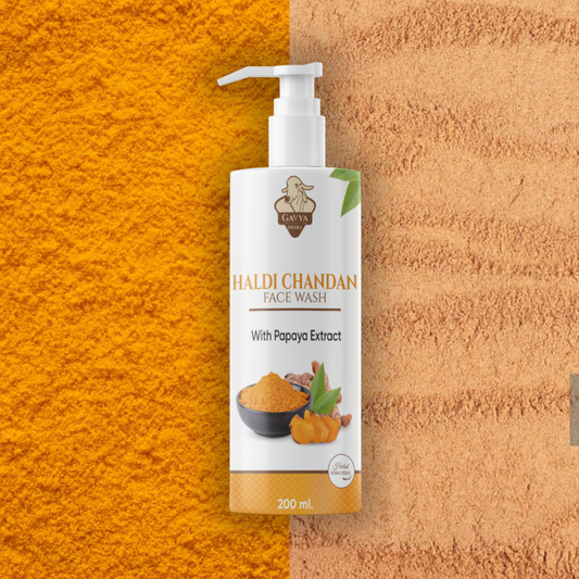 Gavyadhara Haldi Chandan Face Wash with Papaya Extract, 200ml