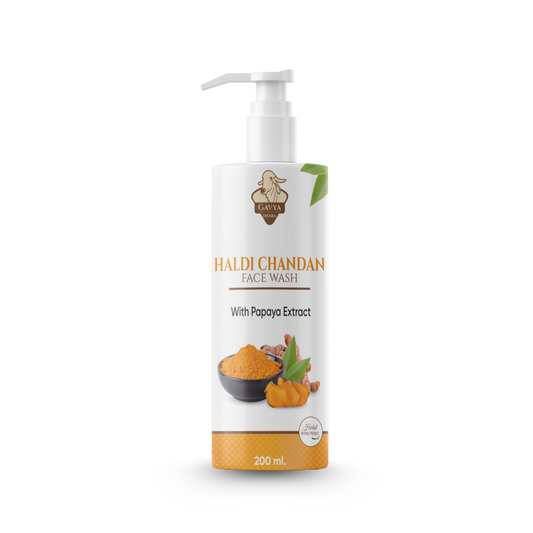 Gavyadhara Haldi Chandan Face Wash with Papaya Extract, 200ml