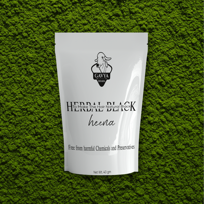 Gavyadhara Herbal Black Hair Color - Henna (40gm Pack)