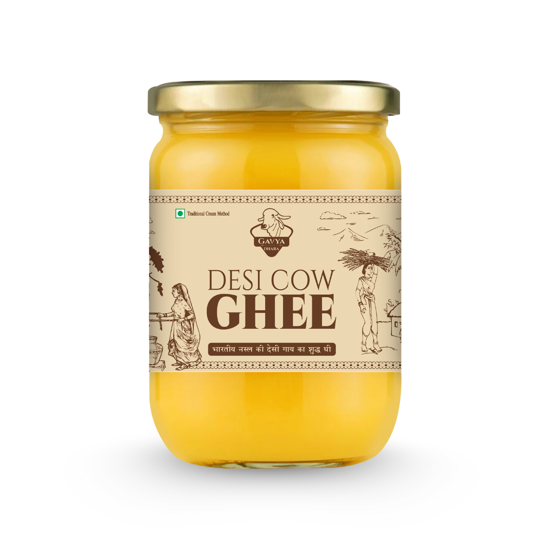 Gavyadhara A2 Desi Cow Cream Ghee, 1000ml